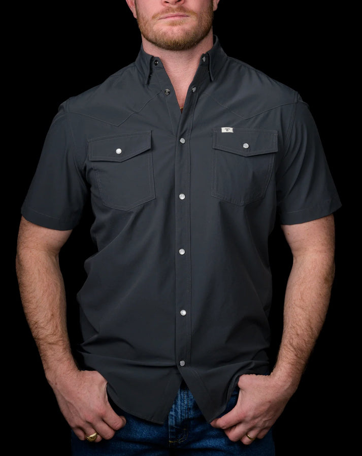 Ferrell Grey Short Sleeve Snap Shirt