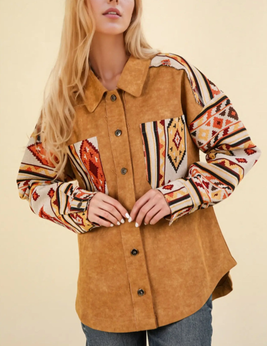Aztec Button Down Shacket