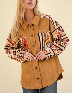 Aztec Button Down Shacket