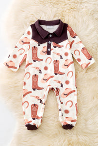 Boot Print Snap Bodysuit