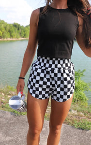 Checkered Black/White Shorts