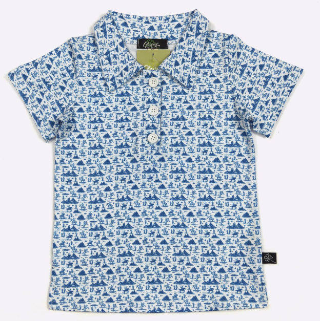 Blue Frontier Boy Collar Shirt