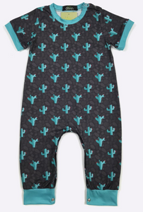 Midnight Cactus Boy Romper