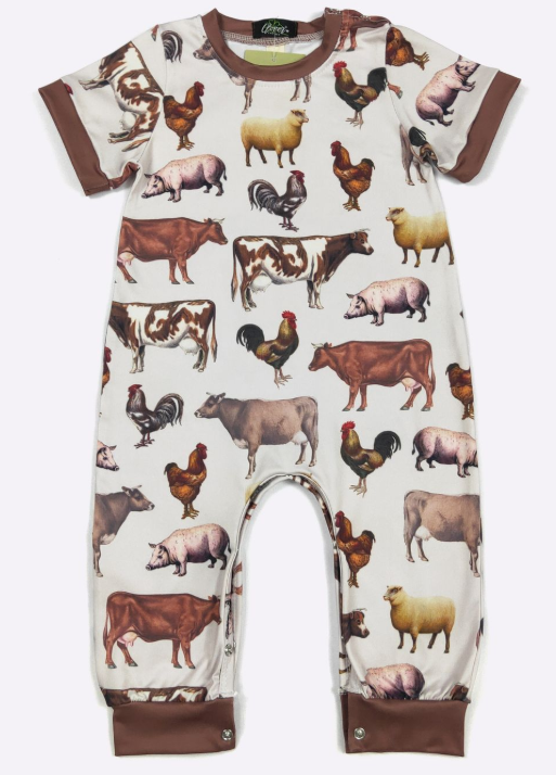Farm Animals Boy Romper