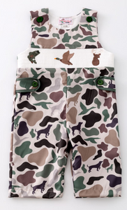 Camo Smocked Baby Jon Jon