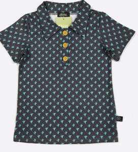 Midnight Cactus Boy Collar Shirt