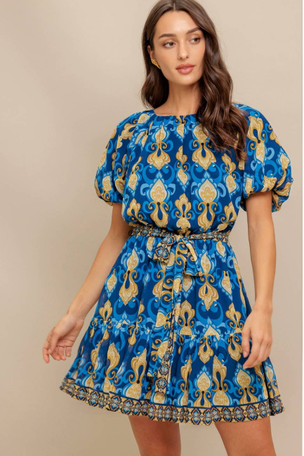 Royal blue fall romper