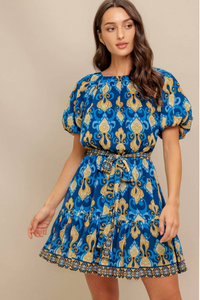 Royal blue fall romper