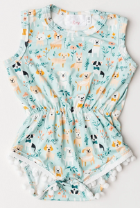 Furry Friends Pom Pom Romper