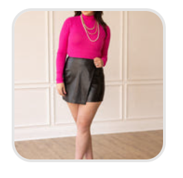 World Class Cutie Asymmetrical Leather Skirt