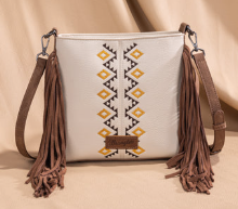 Wrangler Aztec Embroidered Fringe Crossbody