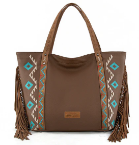 Wrangler Aztec Embroidered Large Tote Bag