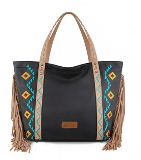 Wrangler Aztec Embroidered Large Tote Bag