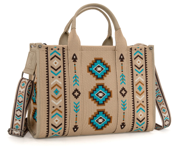 Montana West Aztec Retro Arrows Dual Sided Print Large Tote/Crossbody