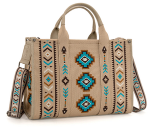Montana West Aztec Retro Arrows Dual Sided Print Large Tote/Crossbody