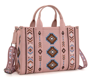 Montana West Aztec Retro Arrows Dual Sided Print Large Tote/Crossbody