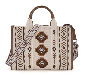 Montana West Aztec Retro Arrows Dual Sided Print Large Tote/Crossbody