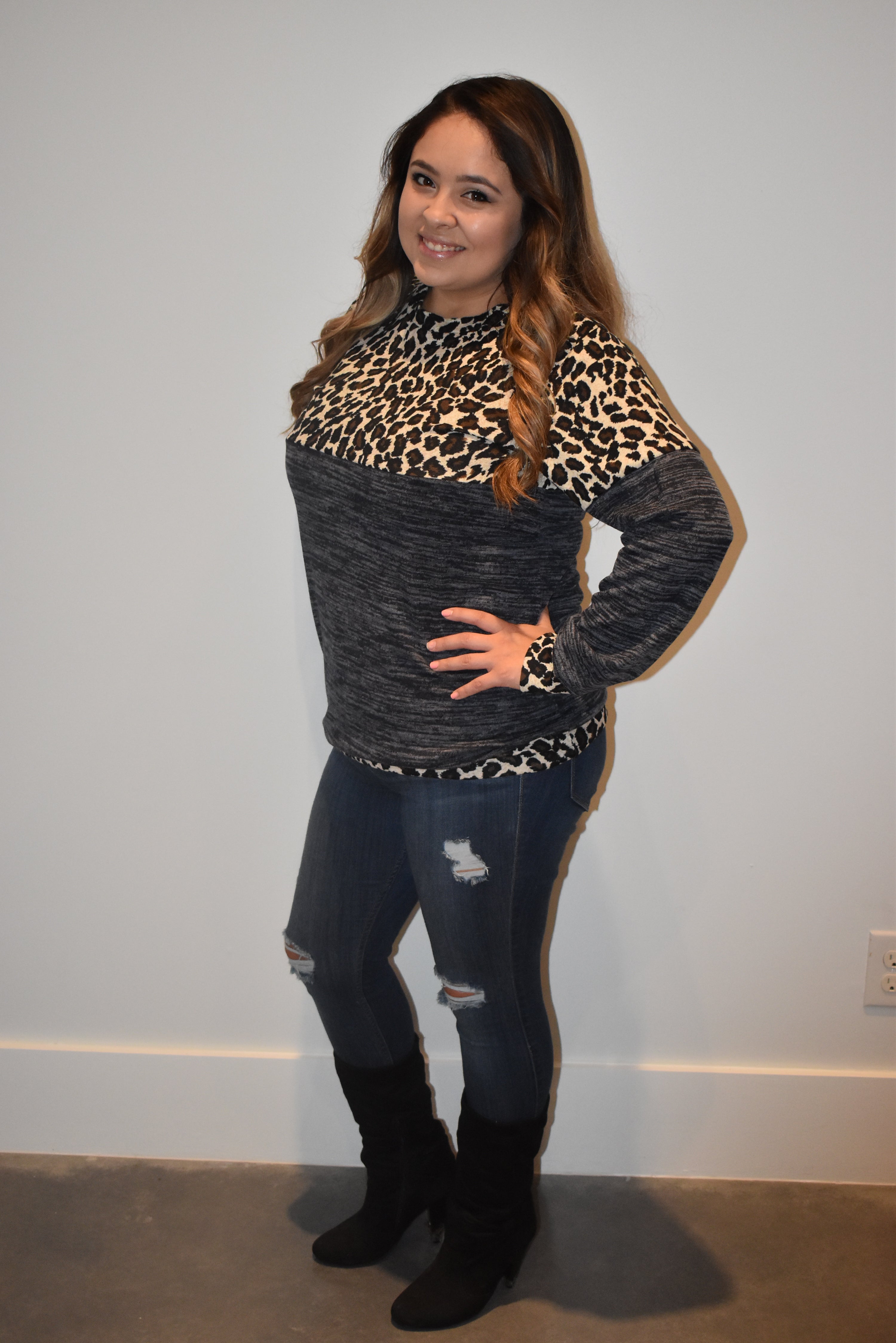 Cheetah Print Sweatshirt