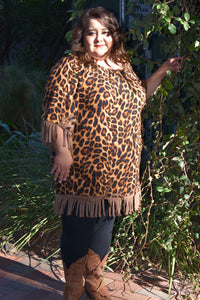 Cheetah Fringe Dress