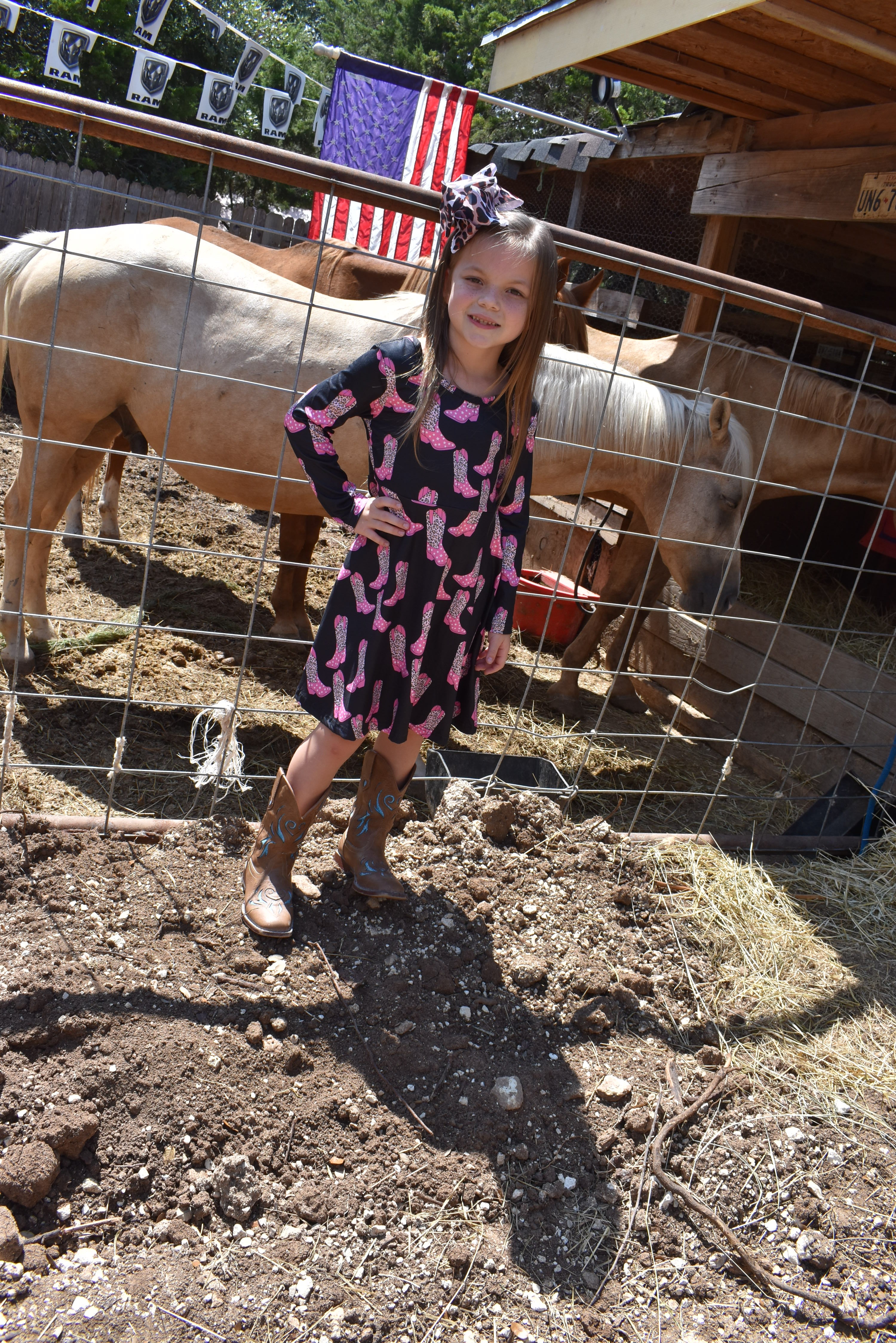 Pink Cowgirl boots Dress