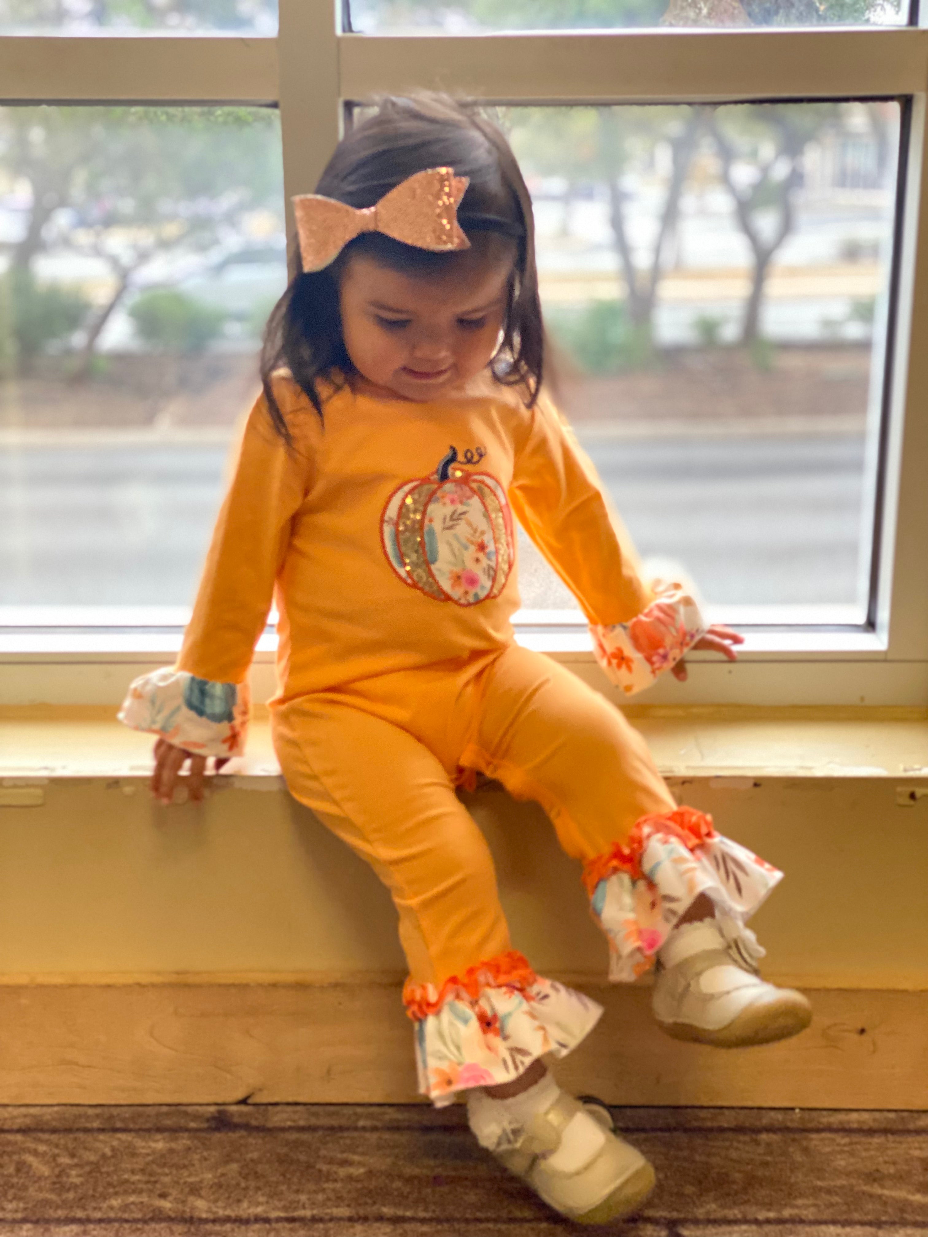 Pumpkin printed Onesie